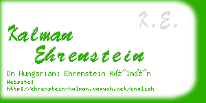 kalman ehrenstein business card